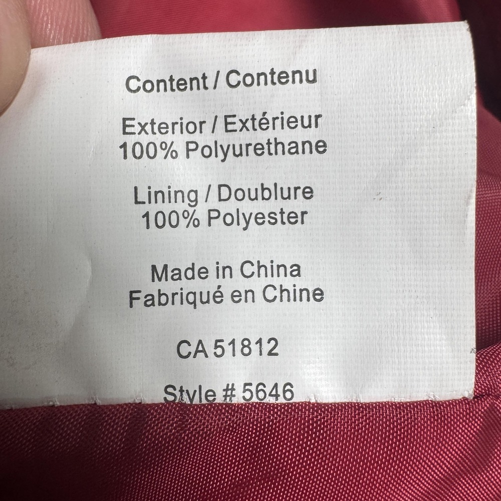 Ameri Mode Jacket Womens Large Red Faux Leather E… - image 13